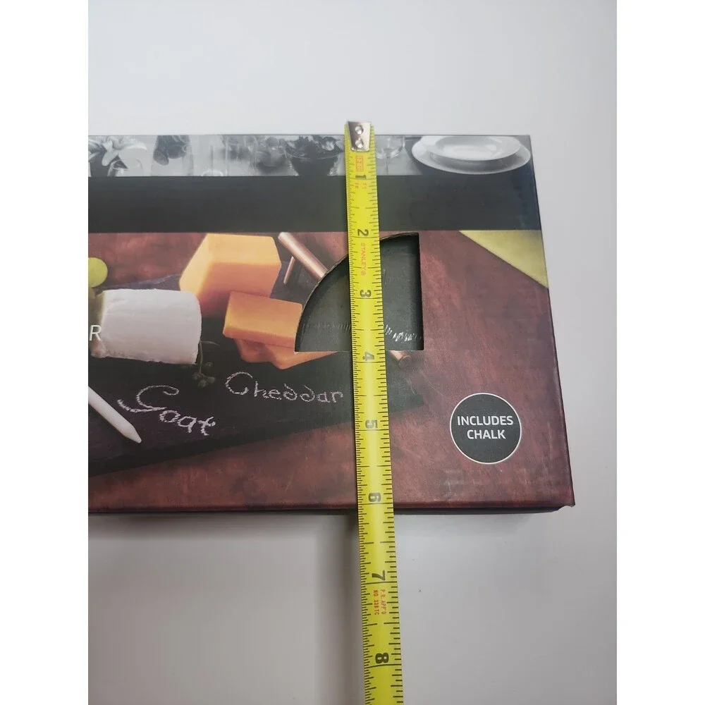 CROFTON Chef's Collection Slate Serving Board Rectangular Chalk NIB Charcuterie